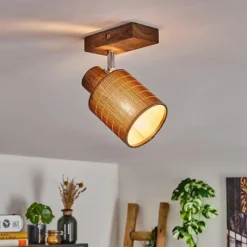 Luminaires Scandinaves-hofstein Kinnared Plafonnier Chrome, Brun foncé, 1 lumière