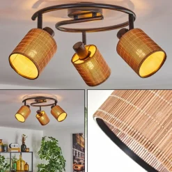 Luminaires Scandinaves-hofstein Kinnared Plafonnier Noir, 3 lumières