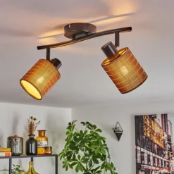 hofstein Kinnared Plafonnier Noir, 2 lumières