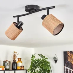 hofstein Kinnared Plafonnier Noir, 2 lumières