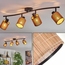 hofstein Kinnared Plafonnier Noir, 4 lumières