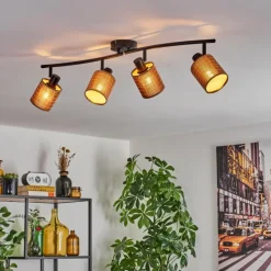 hofstein Kinnared Plafonnier Noir, 4 lumières