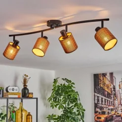 hofstein Kinnared Plafonnier Noir, 4 lumières