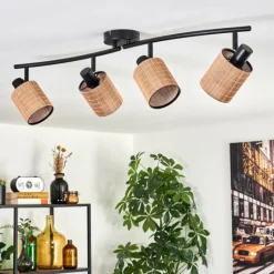 hofstein Kinnared Plafonnier Noir, 4 lumières