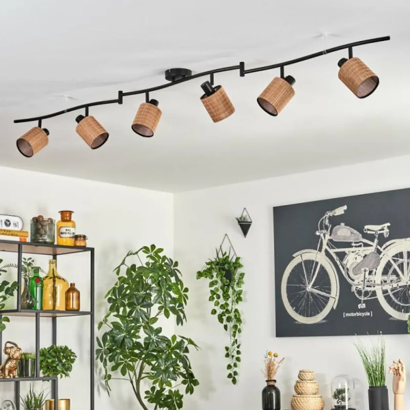 hofstein Kinnared Plafonnier Noir, 6 lumières