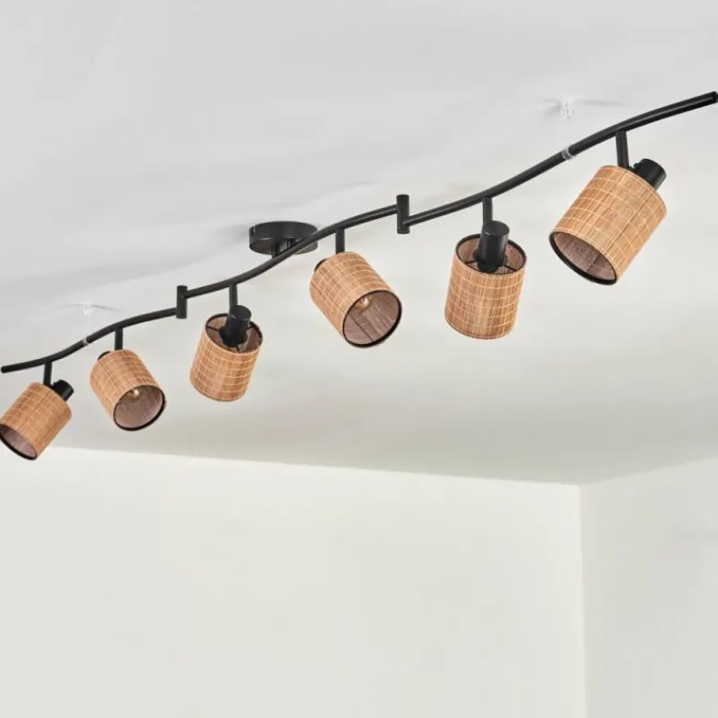 hofstein Kinnared Plafonnier Noir, 6 lumières