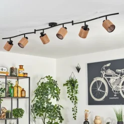 hofstein Kinnared Plafonnier Noir, 6 lumières