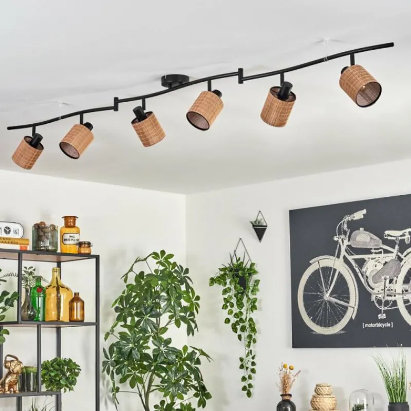 hofstein Kinnared Plafonnier Noir, 6 lumières