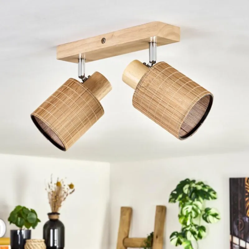 hofstein Kinnared Plafonnier, Spot de plafond Chrome, Écru, 2 lumières