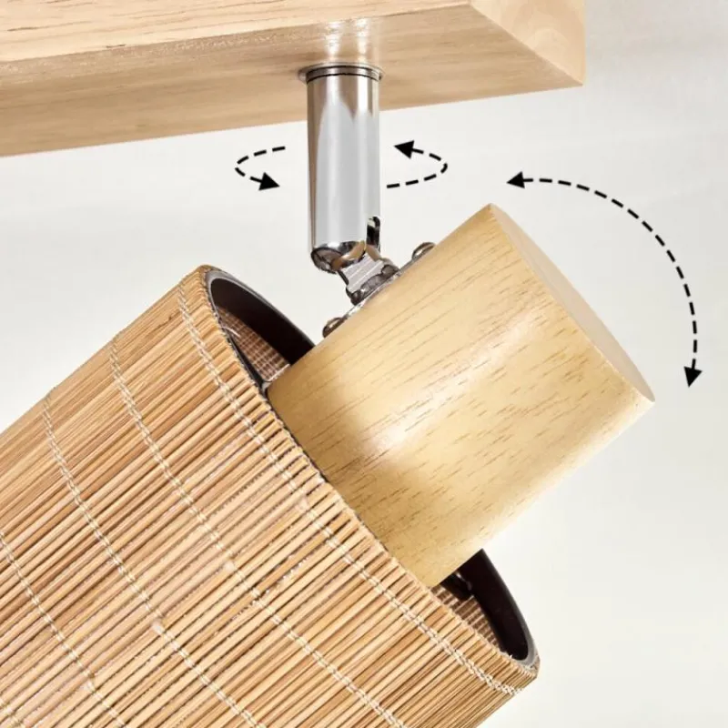 hofstein Kinnared Plafonnier, Spot de plafond Chrome, Écru, 2 lumières