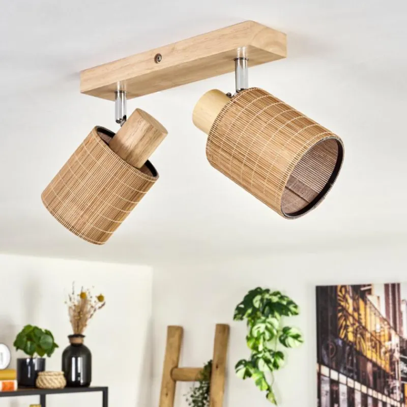 hofstein Kinnared Plafonnier, Spot de plafond Chrome, Écru, 2 lumières