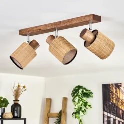 hofstein Kinnared Plafonnier, Spot de plafond Chrome, Brun foncé, 3 lumières