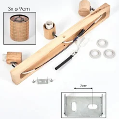 hofstein Kinnared Plafonnier, Spot de plafond Chrome, Écru, 3 lumières