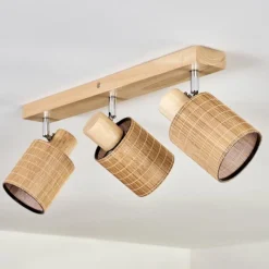 hofstein Kinnared Plafonnier, Spot de plafond Chrome, Écru, 3 lumières