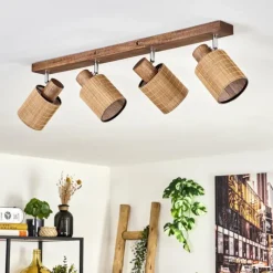 hofstein Kinnared Plafonnier, Spot de plafond Chrome, Brun foncé, 4 lumières