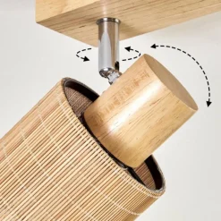 hofstein Kinnared Plafonnier, Spot de plafond Chrome, Écru, 4 lumières