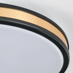 Lampes Dorées-hofstein Kirtland Plafonnier LED Or, Noir, 1 lumière