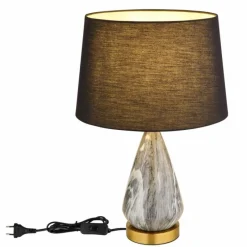 Lampes En Tissu-Luminaires Globo Lighting Kisa Lampe à poser Laiton, 1 lumière