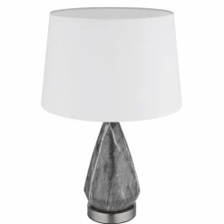 Lampes En Tissu-Luminaires Globo Lighting Kisa Lampe à poser Nickel mat, 1 lumière