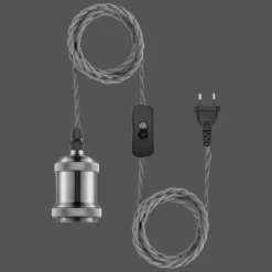 Luminaires Leuchten Direkt Kit câble Leuchten Direkt HOLD IT Acier inoxydable, 1 lumière