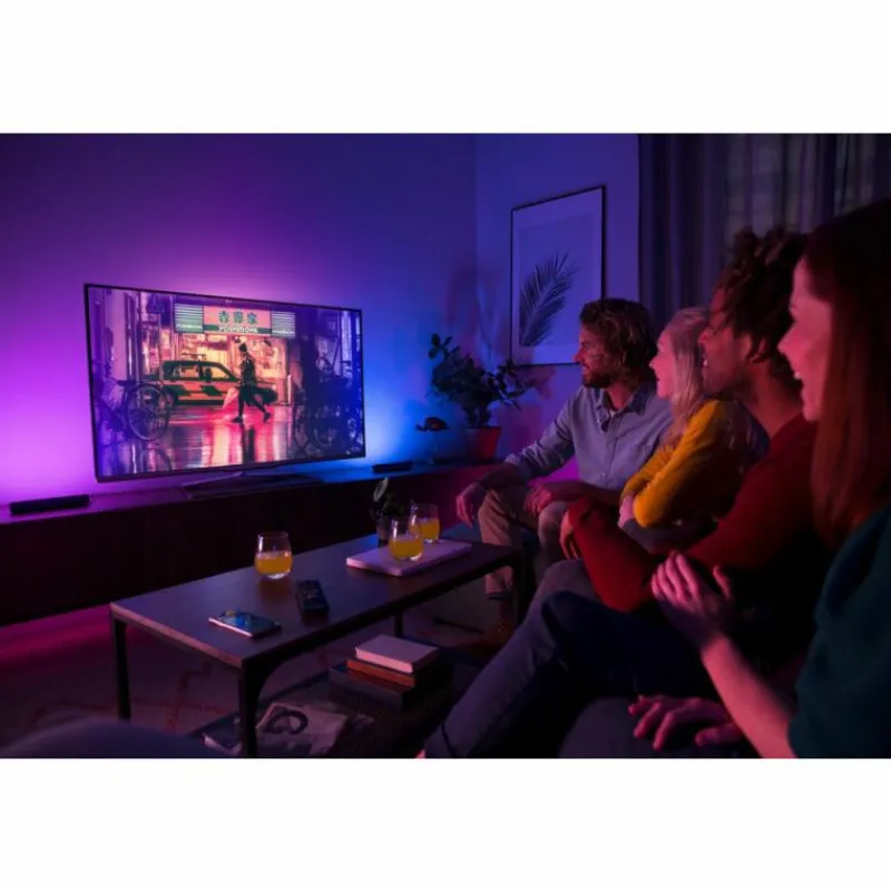 Luminaires Philips Kit de base double Philips Hue Ambiance White & Color Play Lightbar LED Noir, 2 lumières, Changeur de couleurs