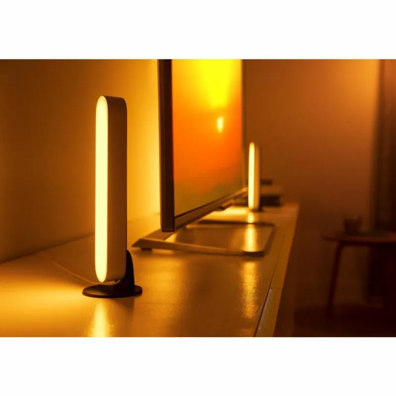 Luminaires Philips Kit de base double Philips Hue Ambiance White & Color Play Lightbar LED Noir, Blanc, 2 lumières, Changeur de couleurs