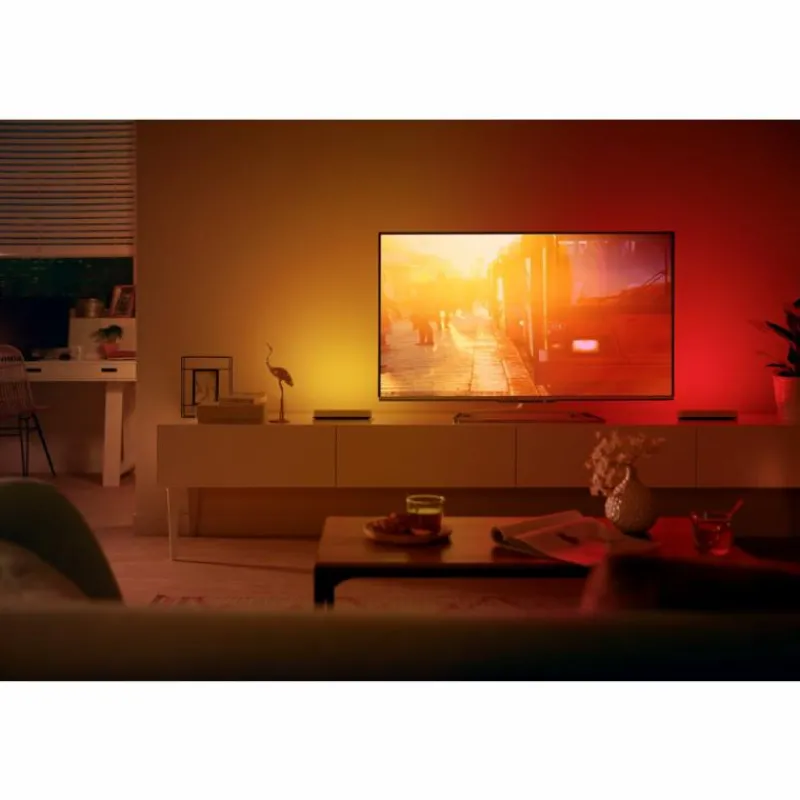 Luminaires Philips Kit de base double Philips Hue Ambiance White & Color Play Lightbar LED Noir, Blanc, 2 lumières, Changeur de couleurs