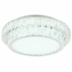 Luminaires Globo Lighting Klara Plafonnier LED Chrome, 1 lumière, Télécommandes* Éclairage Led