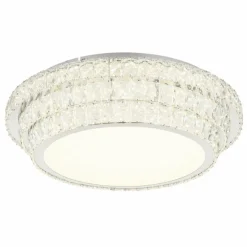 Luminaires Globo Lighting Klara Plafonnier LED Chrome, 1 lumière, Télécommandes* Éclairage Led