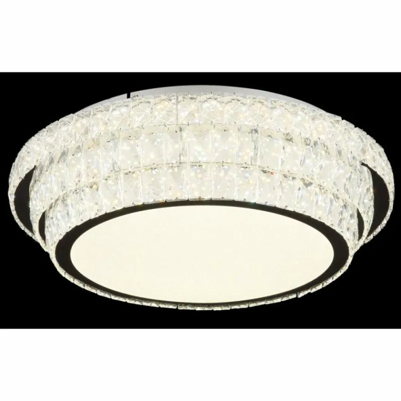 Luminaires Globo Lighting Klara Plafonnier LED Chrome, 1 lumière, Télécommandes* Éclairage Led