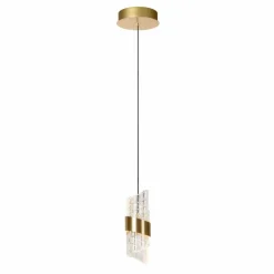 Lampes Dorées-Luminaires Lucide KLIGANDE Suspension LED Or, 1 lumière