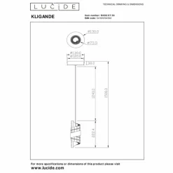 Luminaires Lucide KLIGANDE Suspension LED Noir, 1 lumière* Éclairage Led