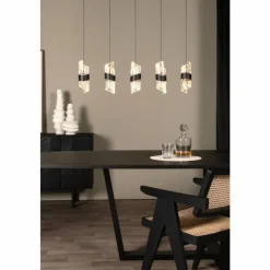 Luminaires Lucide KLIGANDE Suspension LED Noir, 5 lumières* Suspensions