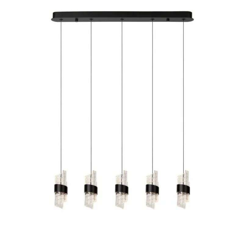 Luminaires Lucide KLIGANDE Suspension LED Noir, 5 lumières* Suspensions