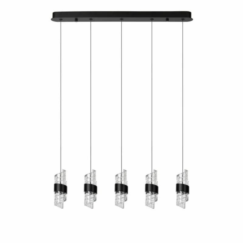 Luminaires Lucide KLIGANDE Suspension LED Noir, 5 lumières* Suspensions