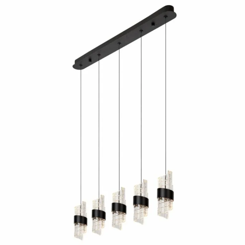 Luminaires Lucide KLIGANDE Suspension LED Noir, 5 lumières* Suspensions