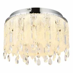 Luminaires Globo Lighting Klunka Plafonnier LED Chrome, 1 lumière, Télécommandes