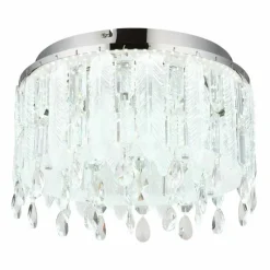 Luminaires Globo Lighting Klunka Plafonnier LED Chrome, 1 lumière, Télécommandes