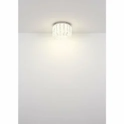 Luminaires Globo Lighting Klunka Plafonnier LED Chrome, 1 lumière, Télécommandes