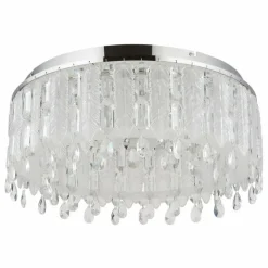 Luminaires Globo Lighting Klunka Plafonnier LED Chrome, 1 lumière, Télécommandes