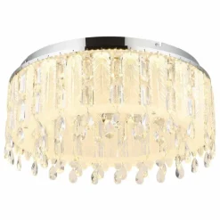 Luminaires Globo Lighting Klunka Plafonnier LED Chrome, 1 lumière, Télécommandes