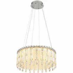 Luminaires Globo Lighting Klunka Suspension LED Chrome, 1 lumière, Télécommandes