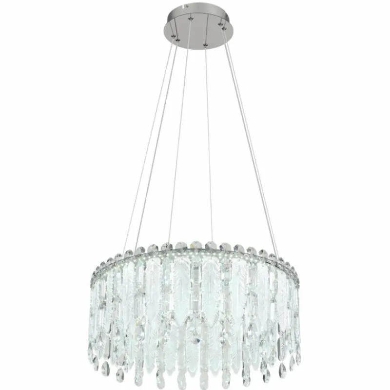 Luminaires Globo Lighting Klunka Suspension LED Chrome, 1 lumière, Télécommandes