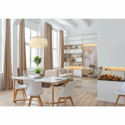 Luminaires Globo Lighting Klunka Suspension LED Chrome, 1 lumière, Télécommandes