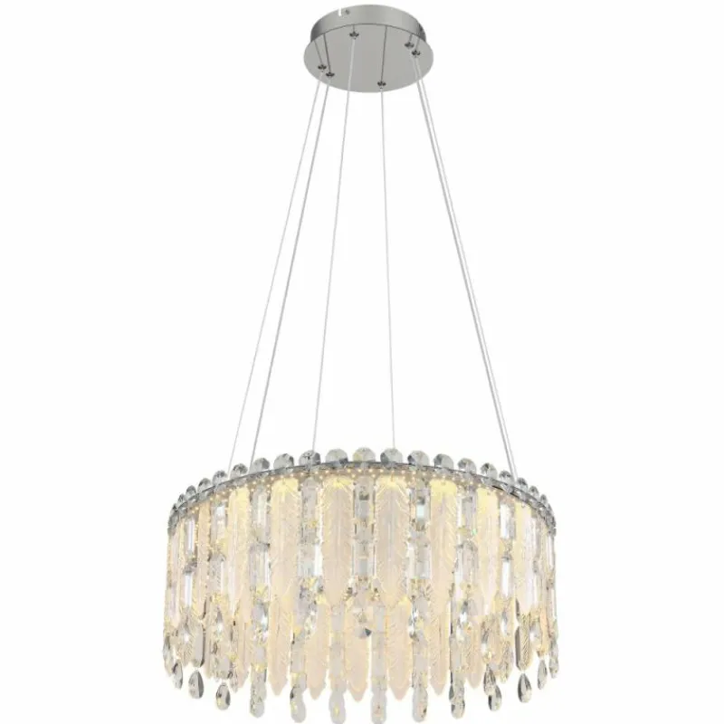 Luminaires Globo Lighting Klunka Suspension LED Chrome, 1 lumière, Télécommandes