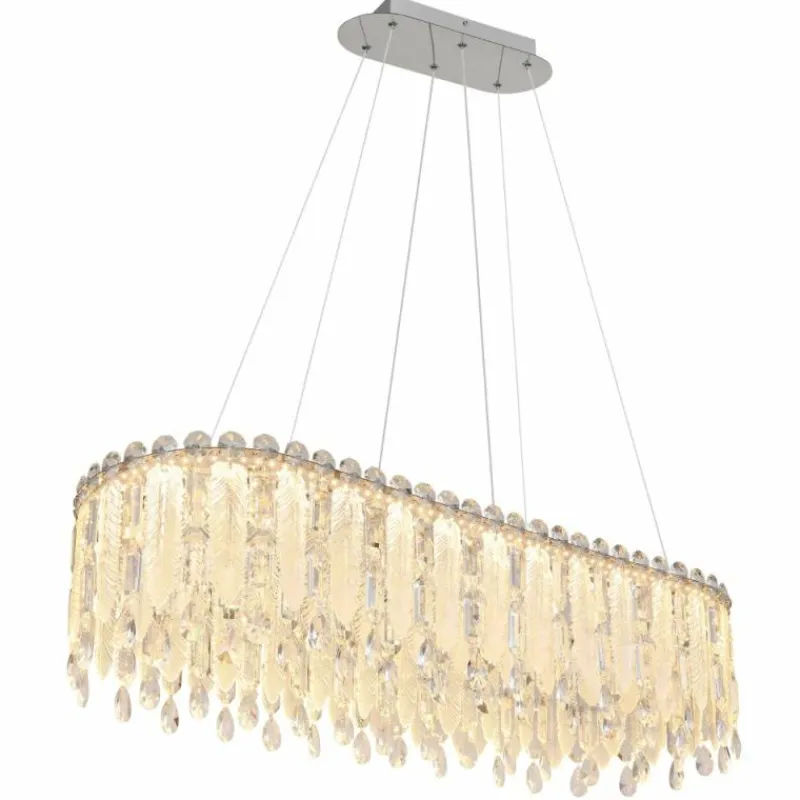 Luminaires Globo Lighting Klunka Suspension LED Chrome, 1 lumière, Télécommandes