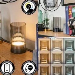 hofstein Koholmen Lampe de table d'extérieur, Lampe à poser LED Noir, 1 lumière