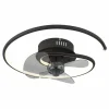 Luminaires Globo Lighting Koren Ventilateur de plafond lumineux LED Noir, 1 lumière, Télécommandes