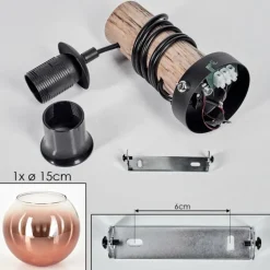 Lampes Vintages & Rétros-hofstein Koyoto Boule lumineuse, Applique murale Écru, Noir, 1 lumière