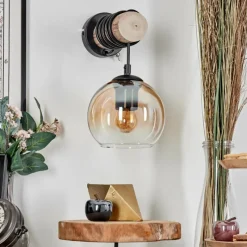 hofstein Koyoto Boule lumineuse, Applique murale Écru, Noir, 1 lumière